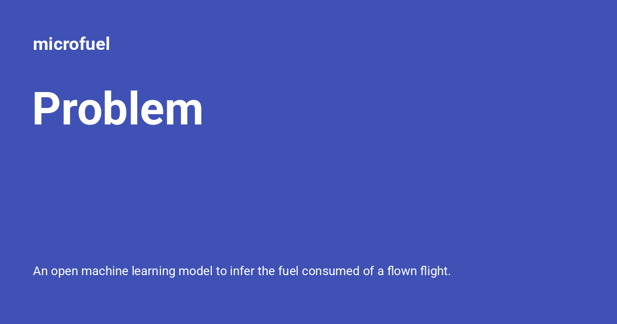 Problem - microfuel